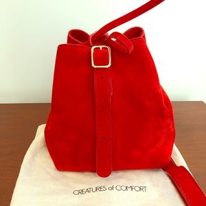 Creatures of Comfort - Red Suede Bucket Bag